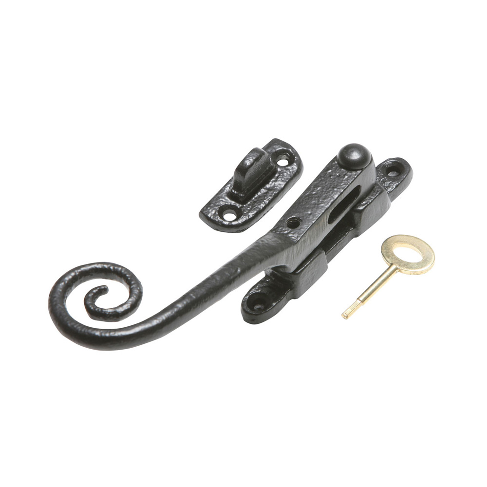 Kirkpatrick 1181 Night Vent Fastener (Locking) - Antique Black (Left Hand)